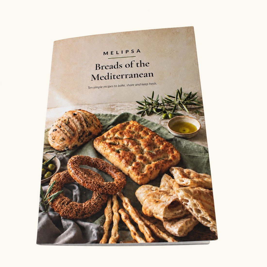 Breads of the Mediterranean, the recipe book included with every Melipsa set